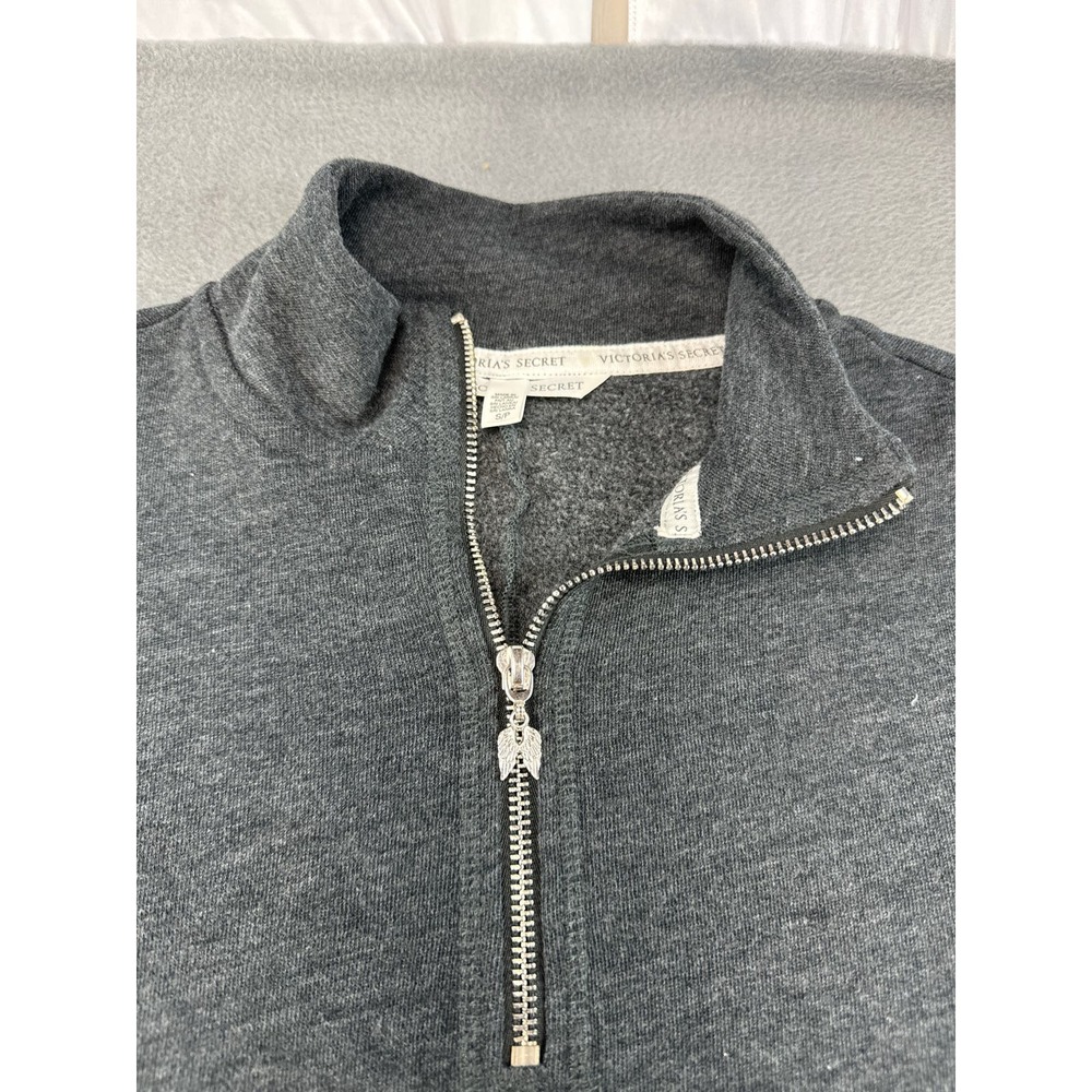 Victoria's Secret Small Black Bling Wing‎ Charm Jacket Full Zip Hoodie - Picture 3 of 8